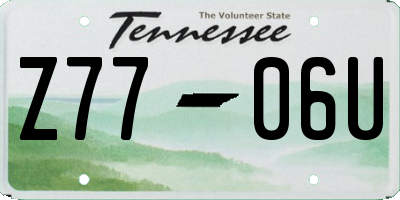 TN license plate Z7706U