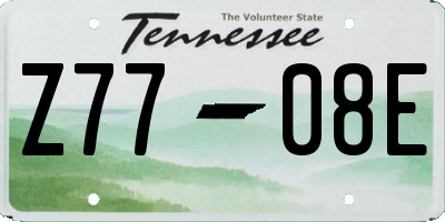 TN license plate Z7708E