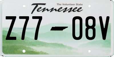 TN license plate Z7708V