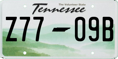 TN license plate Z7709B