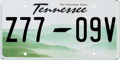TN license plate Z7709V