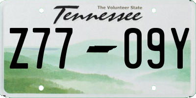 TN license plate Z7709Y