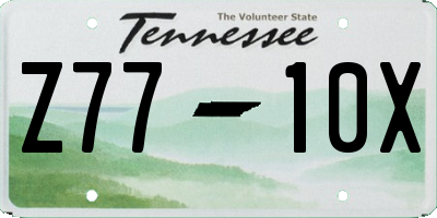 TN license plate Z7710X