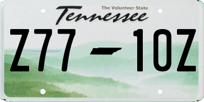 TN license plate Z7710Z