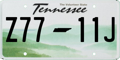 TN license plate Z7711J