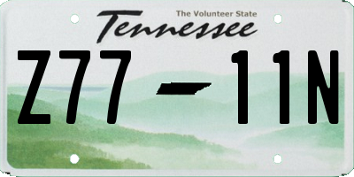 TN license plate Z7711N