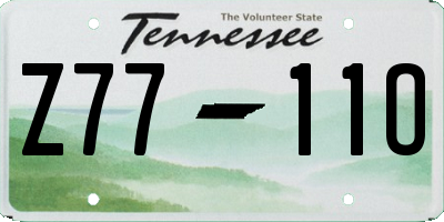 TN license plate Z7711O