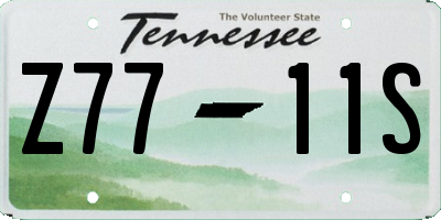 TN license plate Z7711S