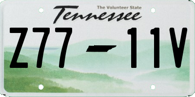 TN license plate Z7711V