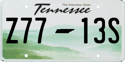 TN license plate Z7713S