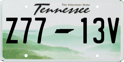 TN license plate Z7713V