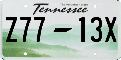 TN license plate Z7713X