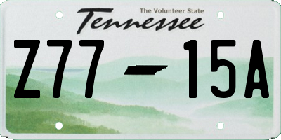 TN license plate Z7715A