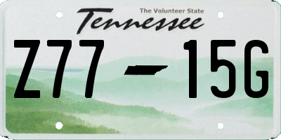 TN license plate Z7715G