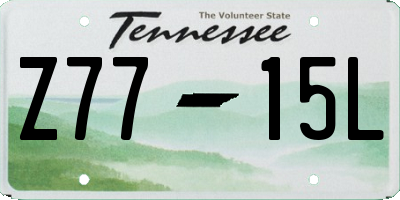 TN license plate Z7715L