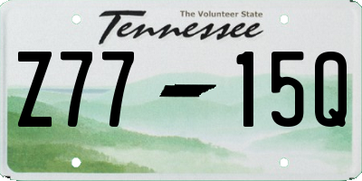 TN license plate Z7715Q