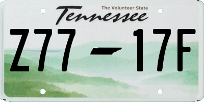 TN license plate Z7717F