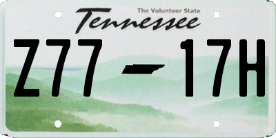 TN license plate Z7717H