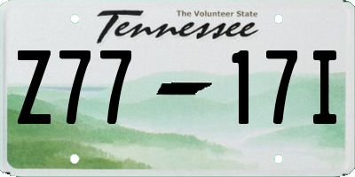 TN license plate Z7717I