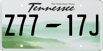 TN license plate Z7717J