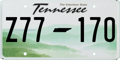 TN license plate Z7717O