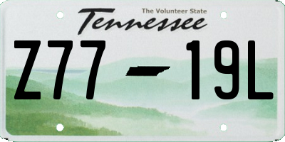 TN license plate Z7719L
