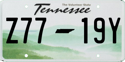 TN license plate Z7719Y