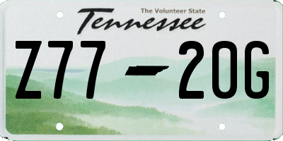 TN license plate Z7720G