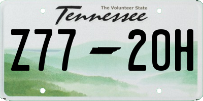 TN license plate Z7720H