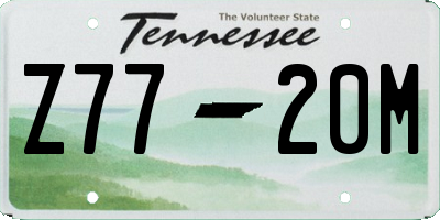 TN license plate Z7720M