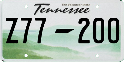 TN license plate Z7720O