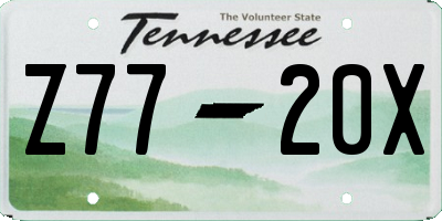 TN license plate Z7720X