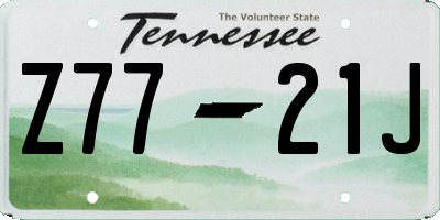 TN license plate Z7721J