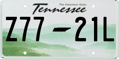 TN license plate Z7721L