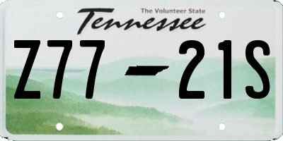 TN license plate Z7721S