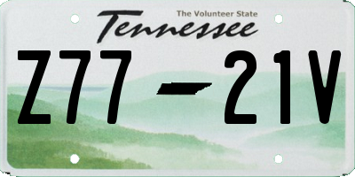 TN license plate Z7721V