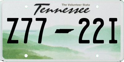 TN license plate Z7722I