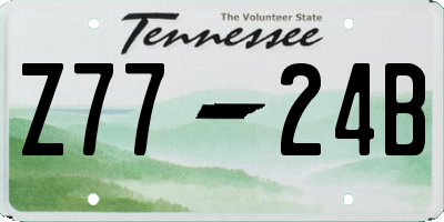 TN license plate Z7724B