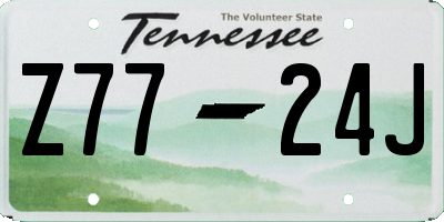 TN license plate Z7724J
