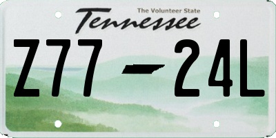 TN license plate Z7724L