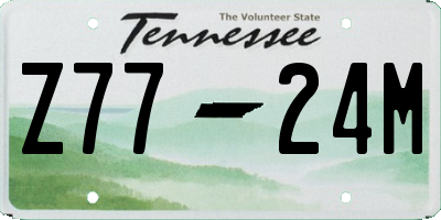 TN license plate Z7724M