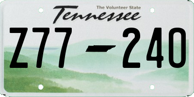TN license plate Z7724O
