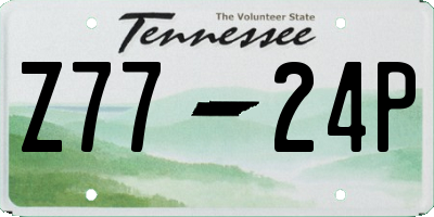 TN license plate Z7724P
