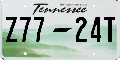 TN license plate Z7724T
