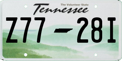 TN license plate Z7728I