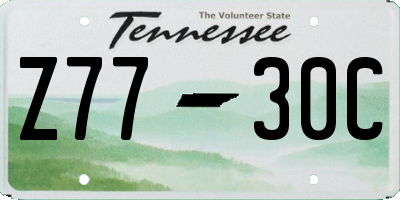 TN license plate Z7730C