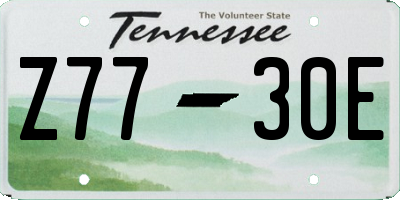 TN license plate Z7730E