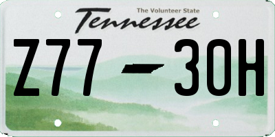 TN license plate Z7730H