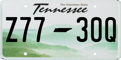 TN license plate Z7730Q