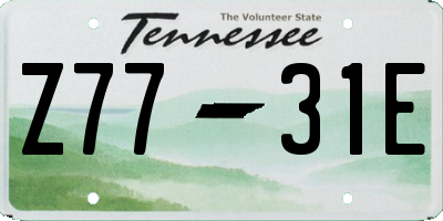 TN license plate Z7731E